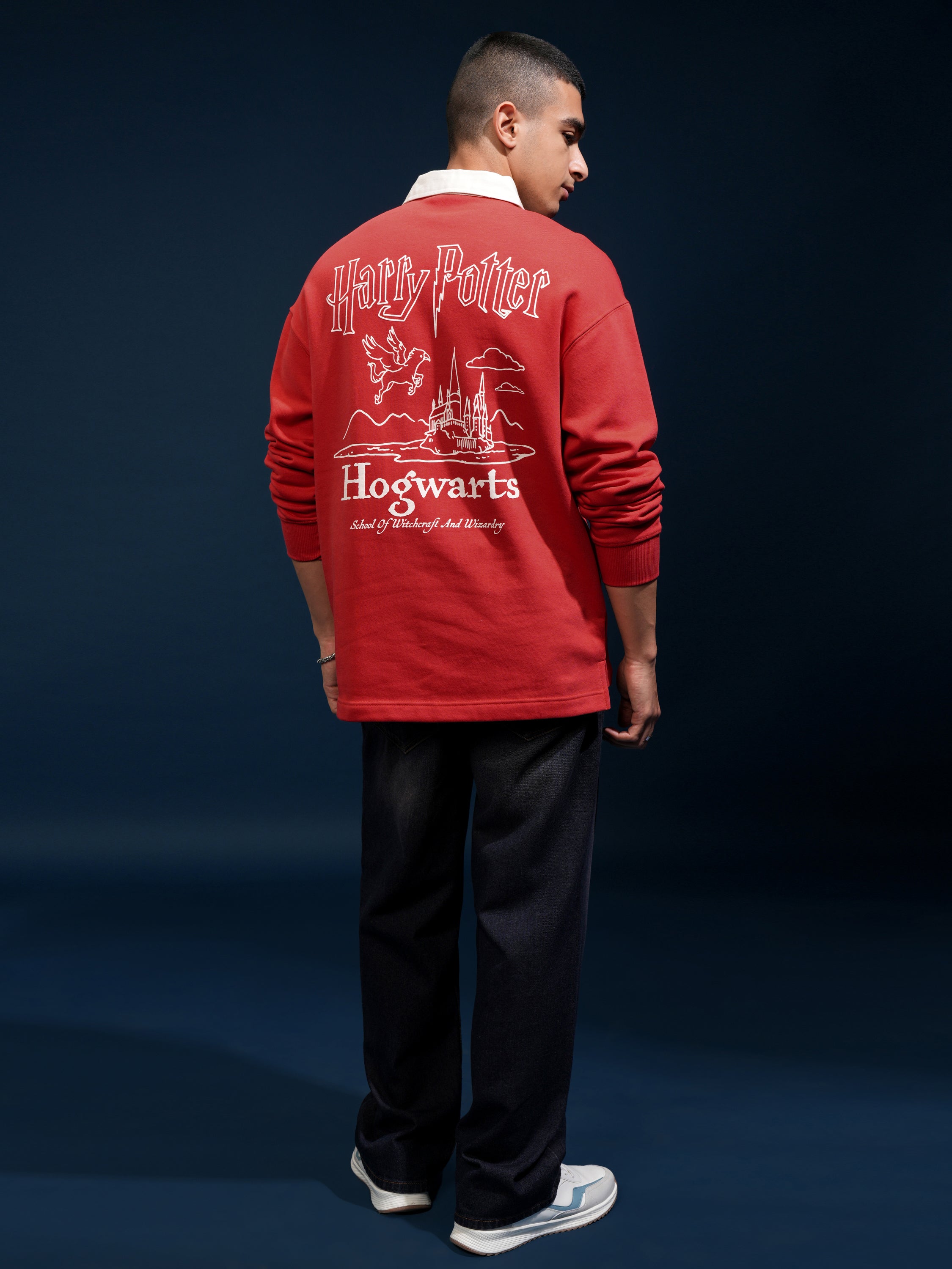 WB By Highlander Men Red Harry Potter Printed Polo Collar T-Shirt - Red - Image 2