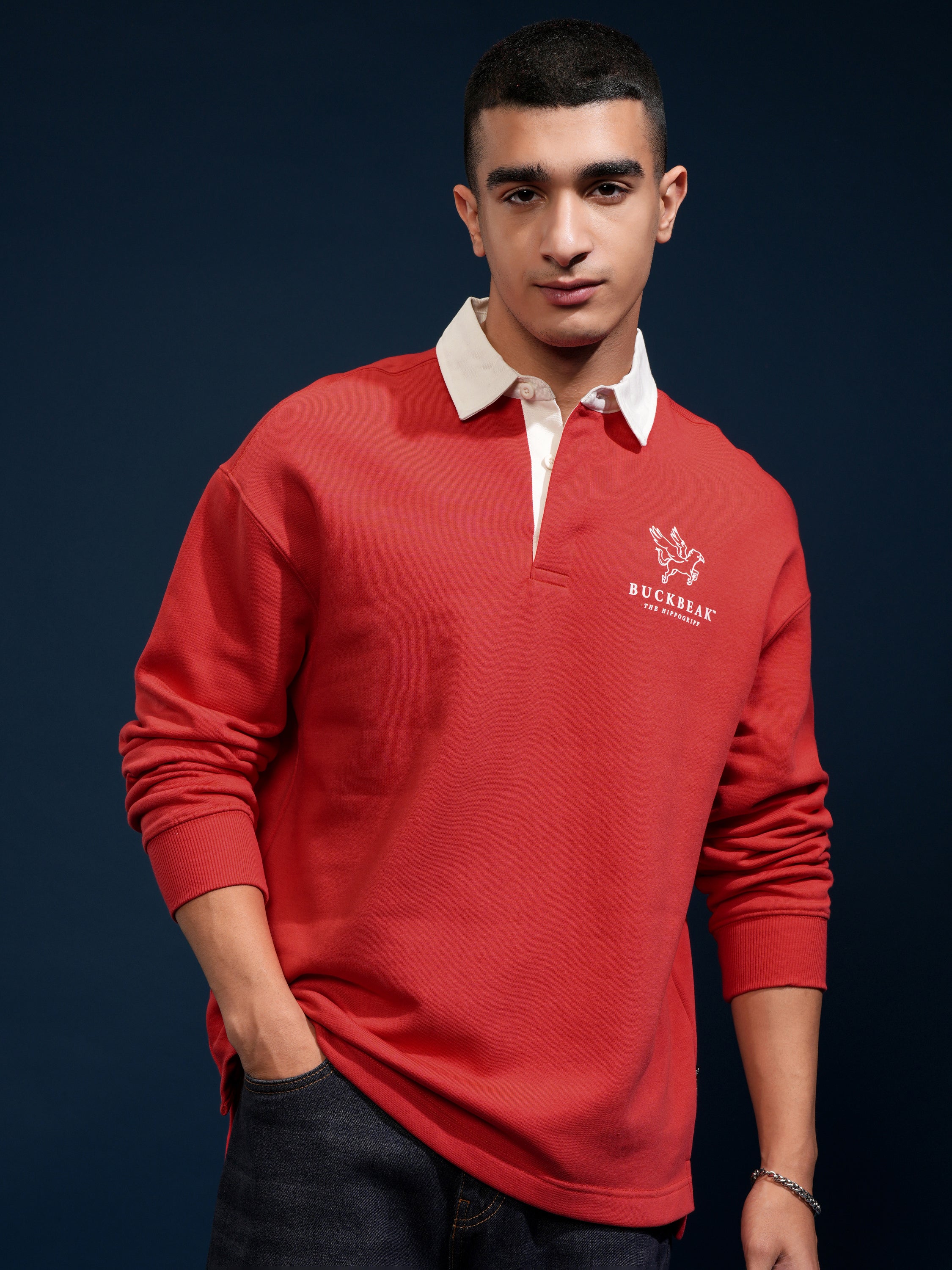 WB By Highlander Men Red Harry Potter Printed Polo Collar T-Shirt - Red - Image 3