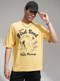WB By Highlander Men Yellow Looney Tunes Printed Round Neck Oversized Fit T-Shirt - Yellow - Image 1