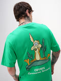 WB By Highlander Men Green Looney Tunes Printed Round Neck T-Shirt - Green - Image 1