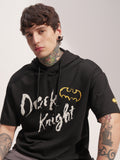 DC By Highlander Men Black Batman Printed Hood Oversized Fit T-Shirt - Black - Image 1