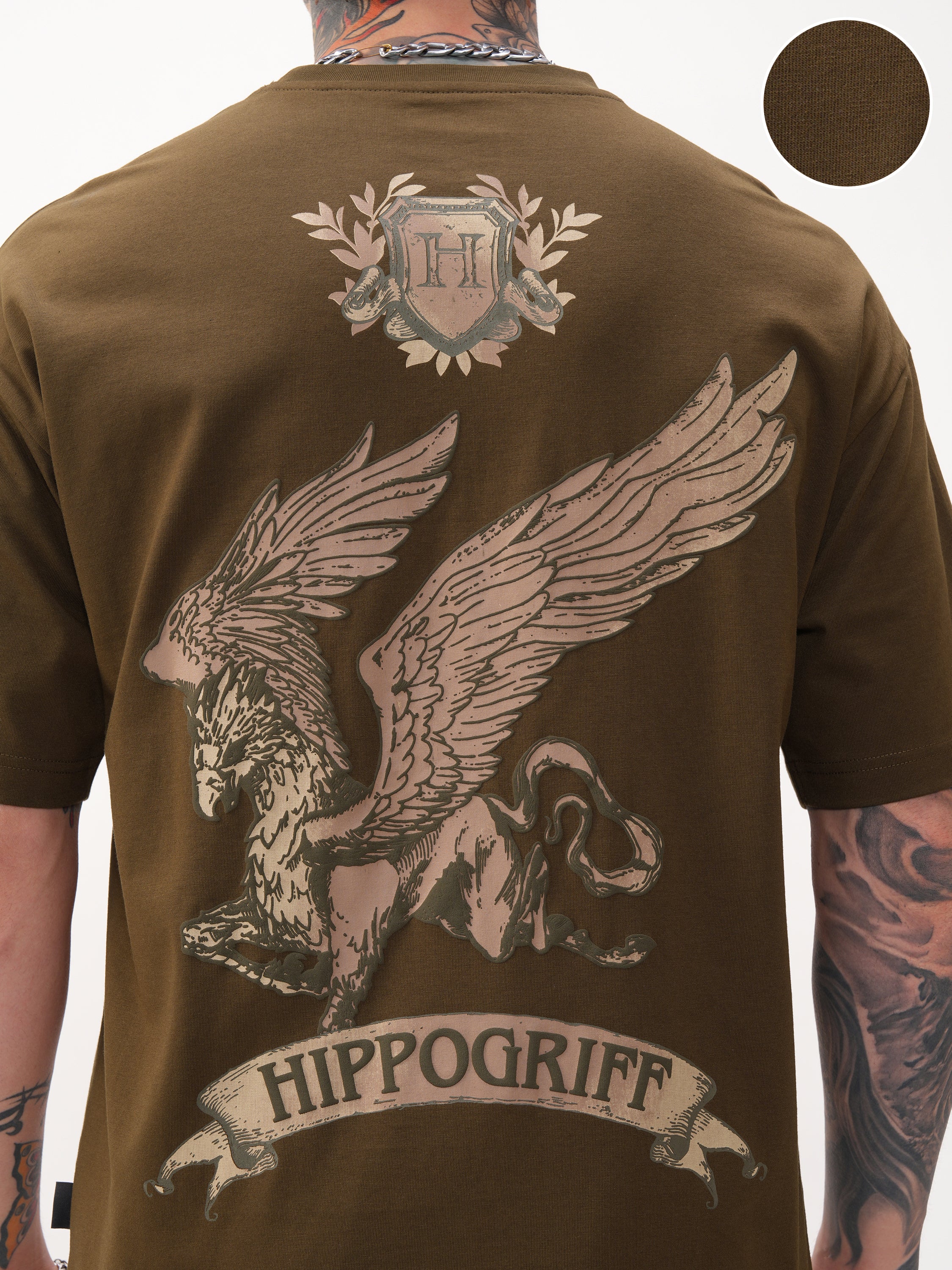 WB By Highlander Men Brown Harry Potter Printed Round Neck Oversized Fit T-Shirt - Brown - Image 5