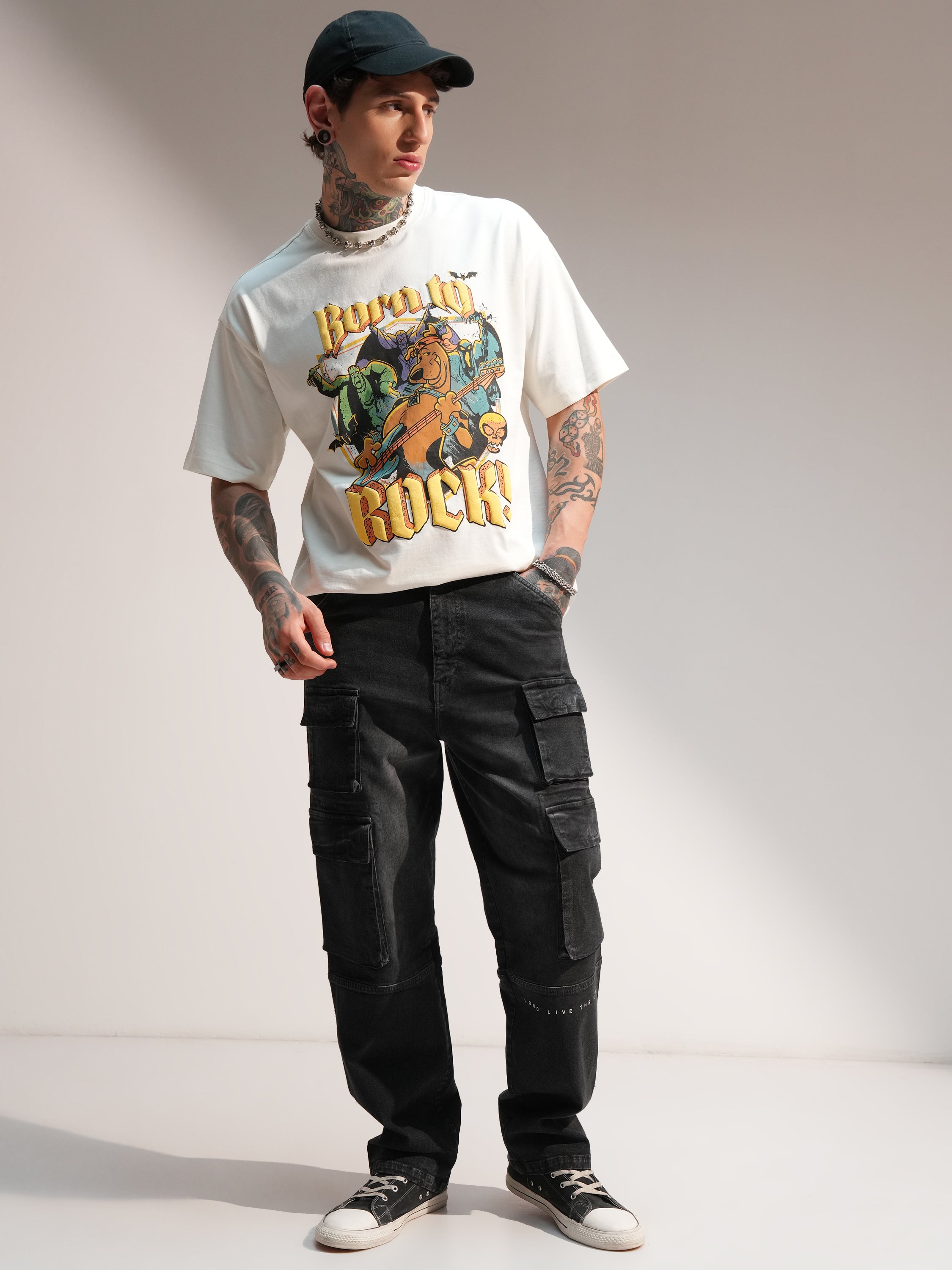 WB By Highlander Men Off White Scooby Doo Printed Round Neck T-Shirt - Off White - Image 2