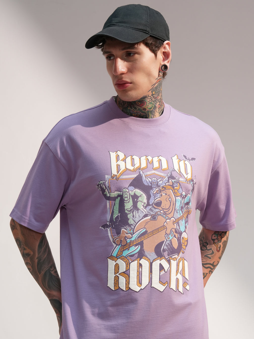 WB By Highlander Men Lavender Scooby Doo Printed Round Neck T-Shirt - Lavender - Image 1