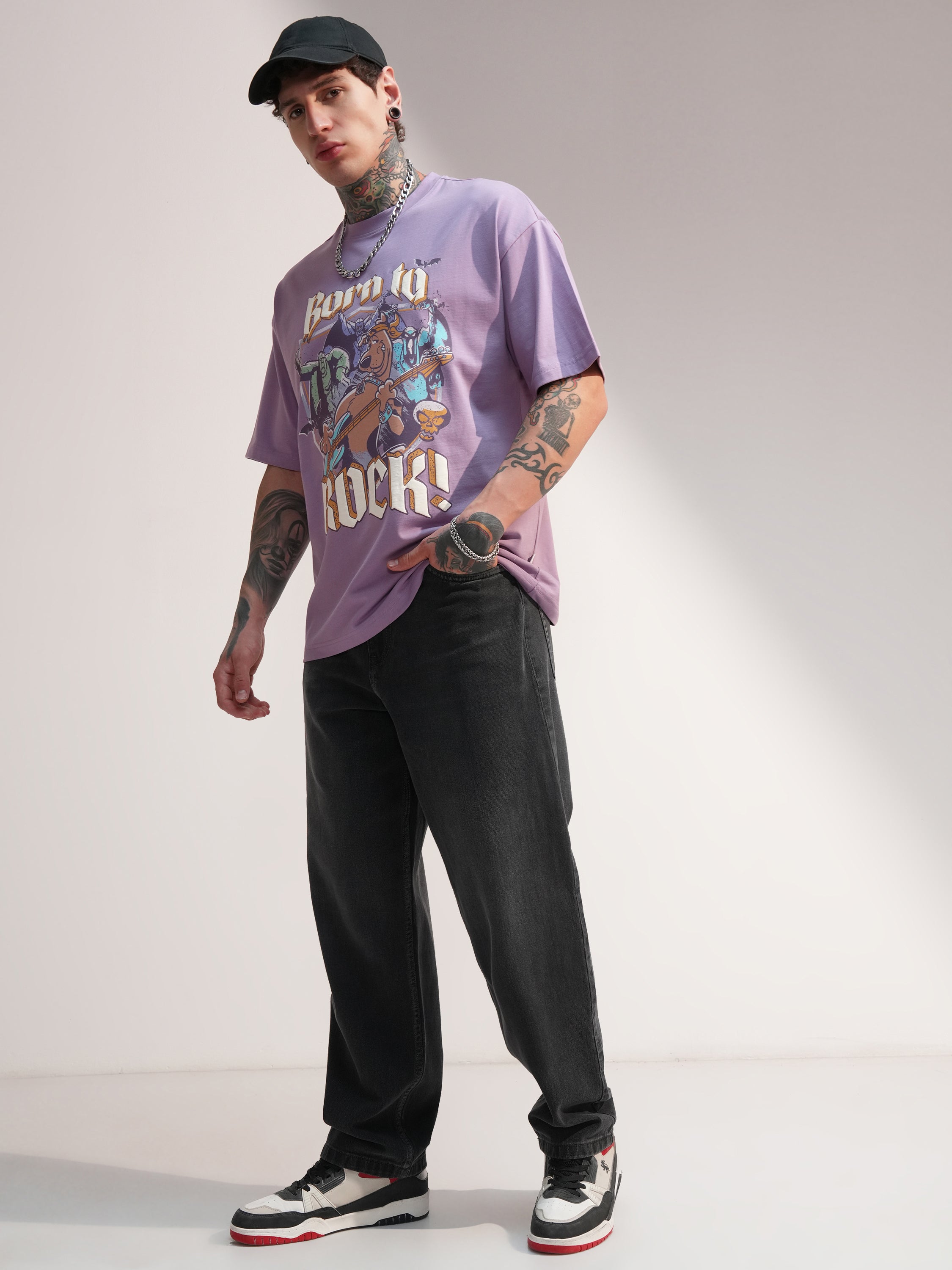 WB By Highlander Men Lavender Scooby Doo Printed Round Neck T-Shirt - Lavender - Image 2