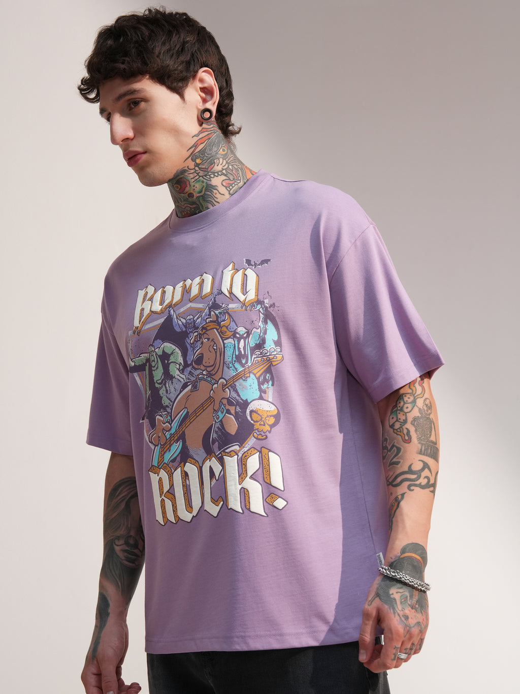 WB By Highlander Men Lavender Scooby Doo Printed Round Neck T-Shirt - Lavender - Image 4