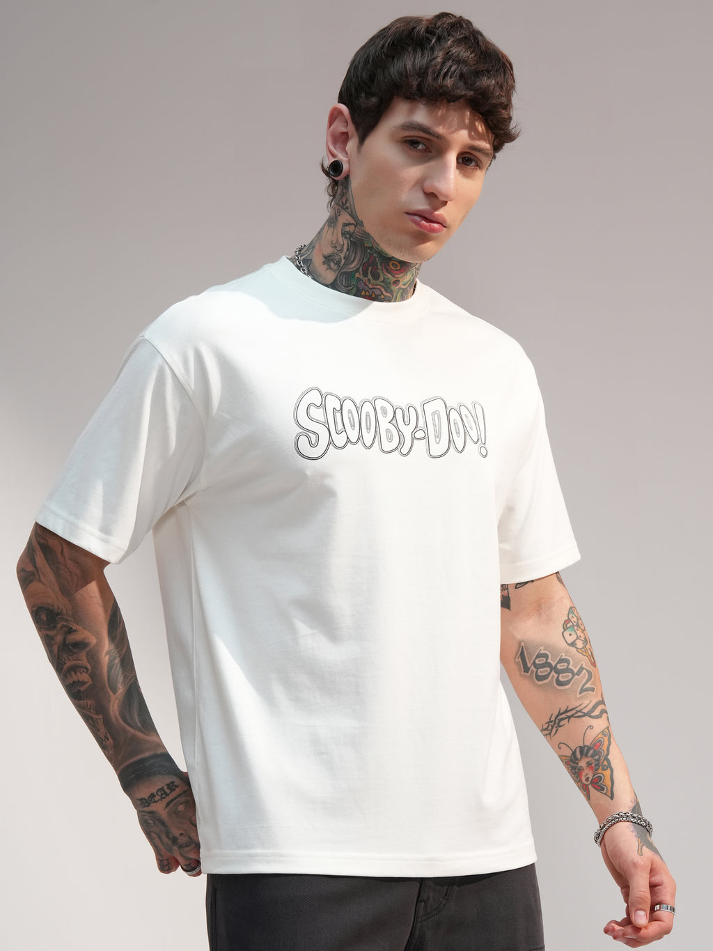 WB By Highlander Men Off White Scooby Doo Printed Round Neck T-Shirt - Off White - Image 6