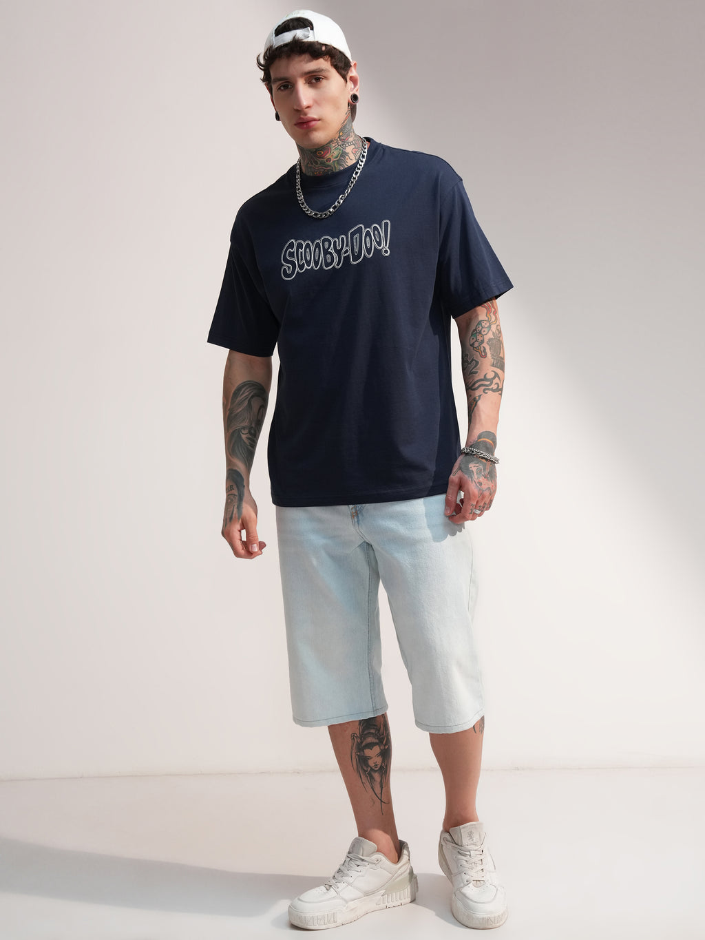 WB By Highlander Men Navy Blue Scooby Doo Printed Round Neck T-Shirt - Navy Blue - Image 2
