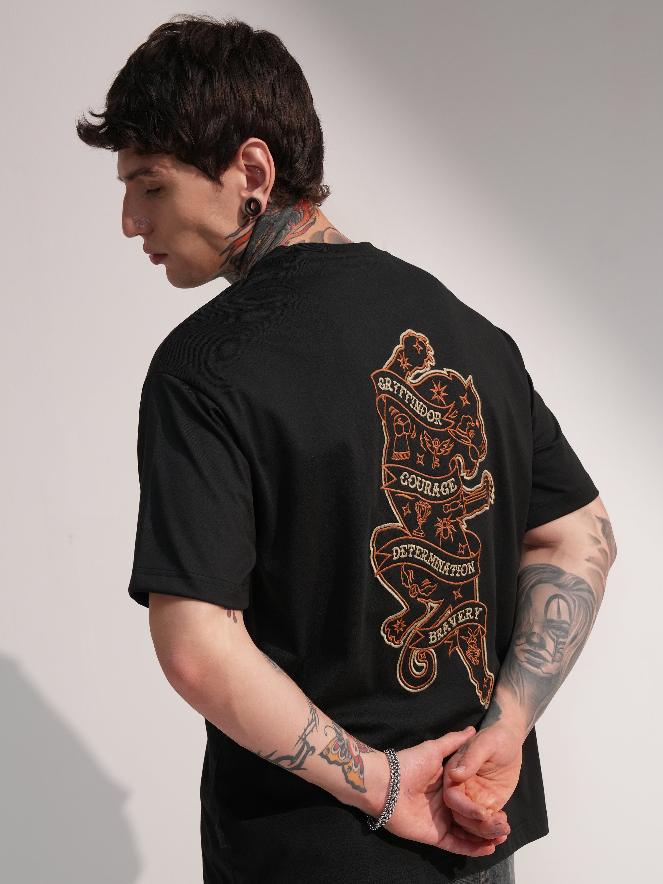 WB By Highlander Men Black Harry Potter Printed Round Neck T-Shirt - Black - Image 1