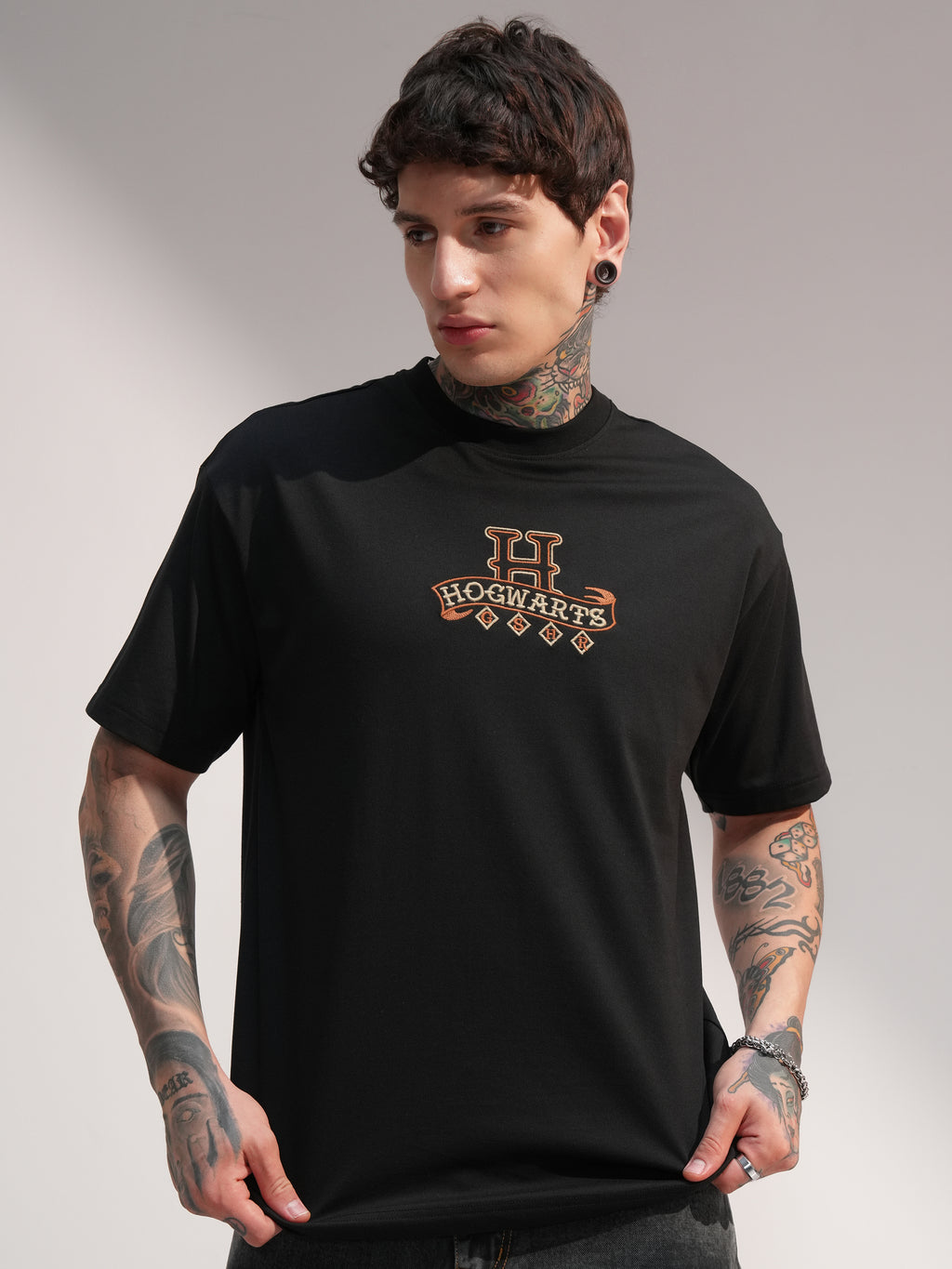 WB By Highlander Men Black Harry Potter Printed Round Neck T-Shirt - Black - Image 3
