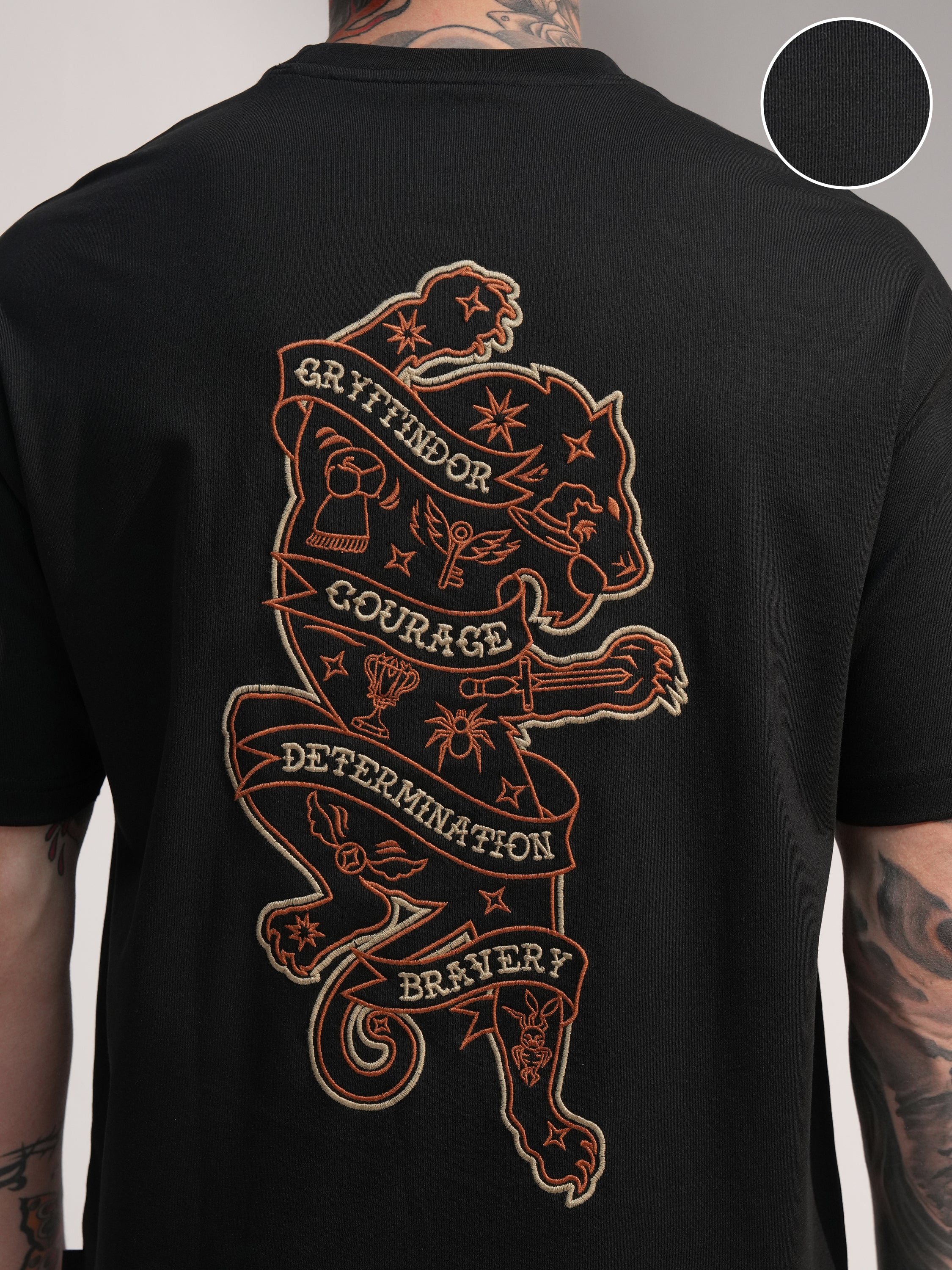 WB By Highlander Men Black Harry Potter Printed Round Neck T-Shirt - Black - Image 5