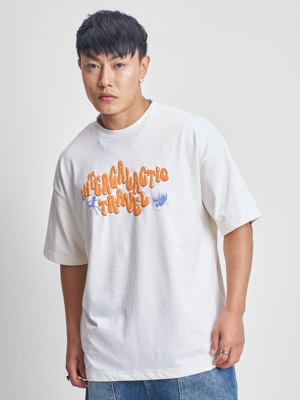 WB By Highlander Men White Rick And Morty Printed Round Neck Oversized Fit T-Shirt - White - Image 3