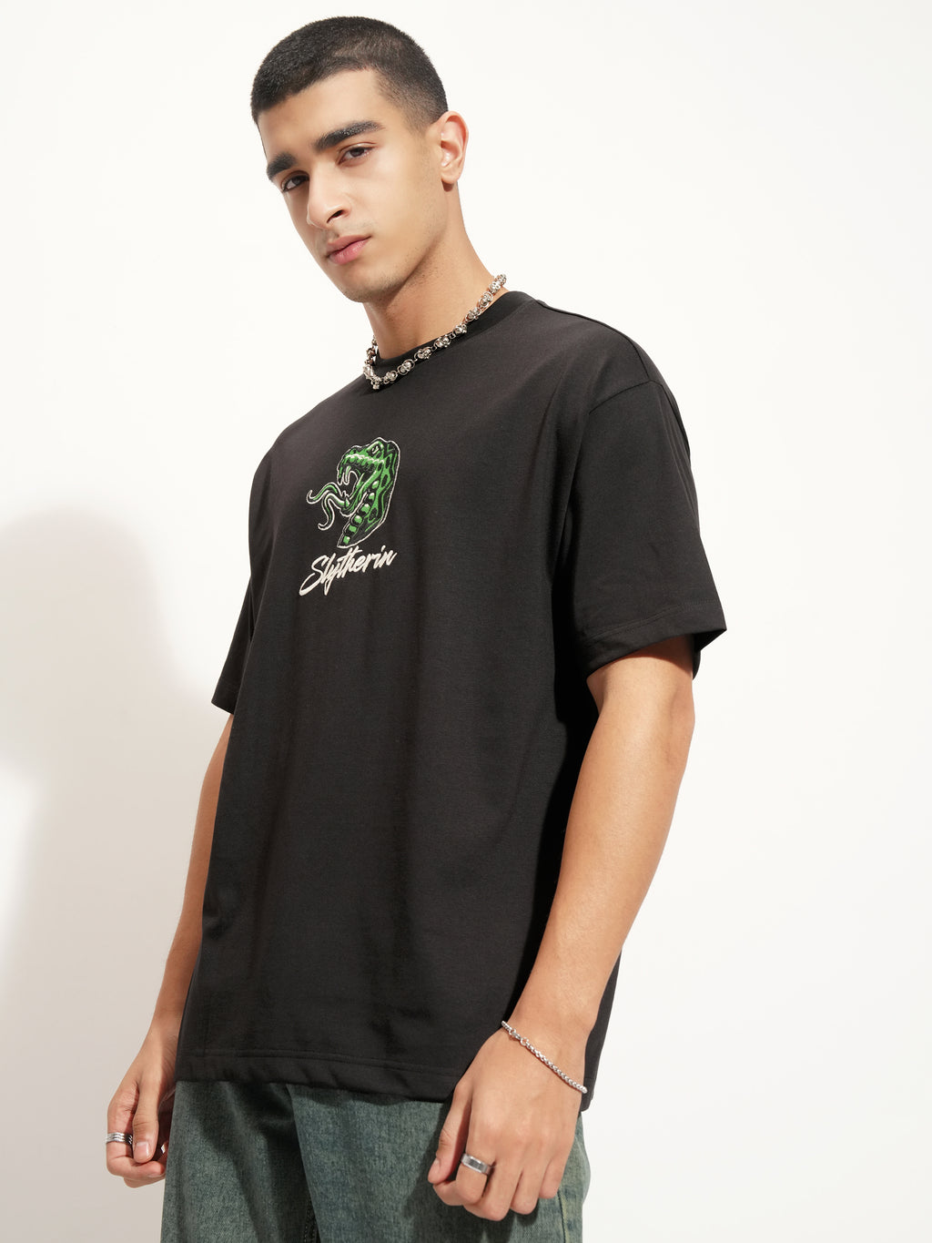 WB By Highlander Men Black Harry Potter Printed Round Neck T-Shirt - Black - Image 4