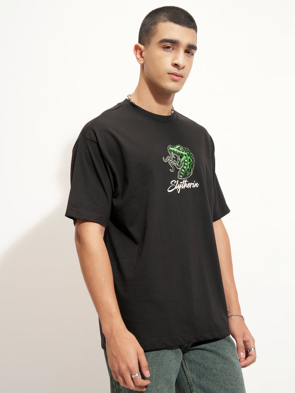WB By Highlander Men Black Harry Potter Printed Round Neck T-Shirt - Black - Image 6