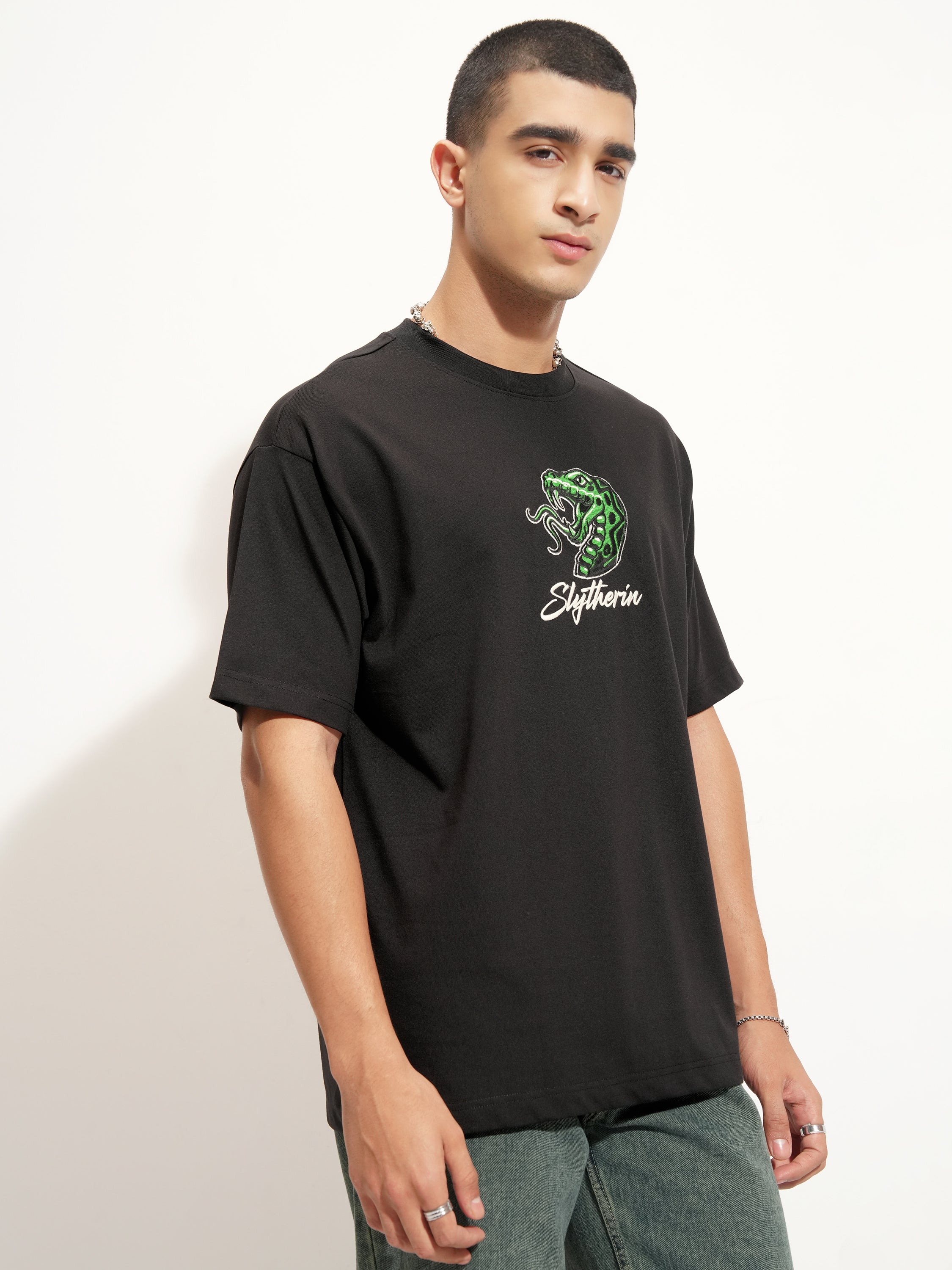 WB By Highlander Men Black Harry Potter Printed Round Neck T-Shirt - Black - Image 6
