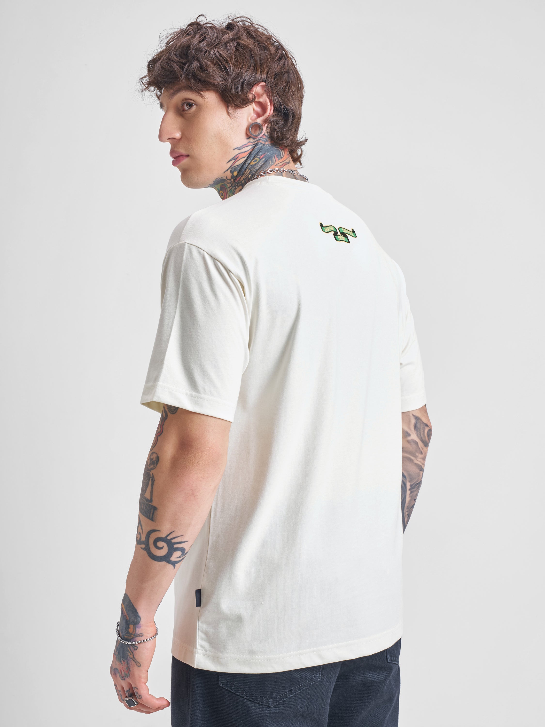 WB By Highlander Men Off White Harry Potter Printed Round Neck T-Shirt - Off White - Image 3