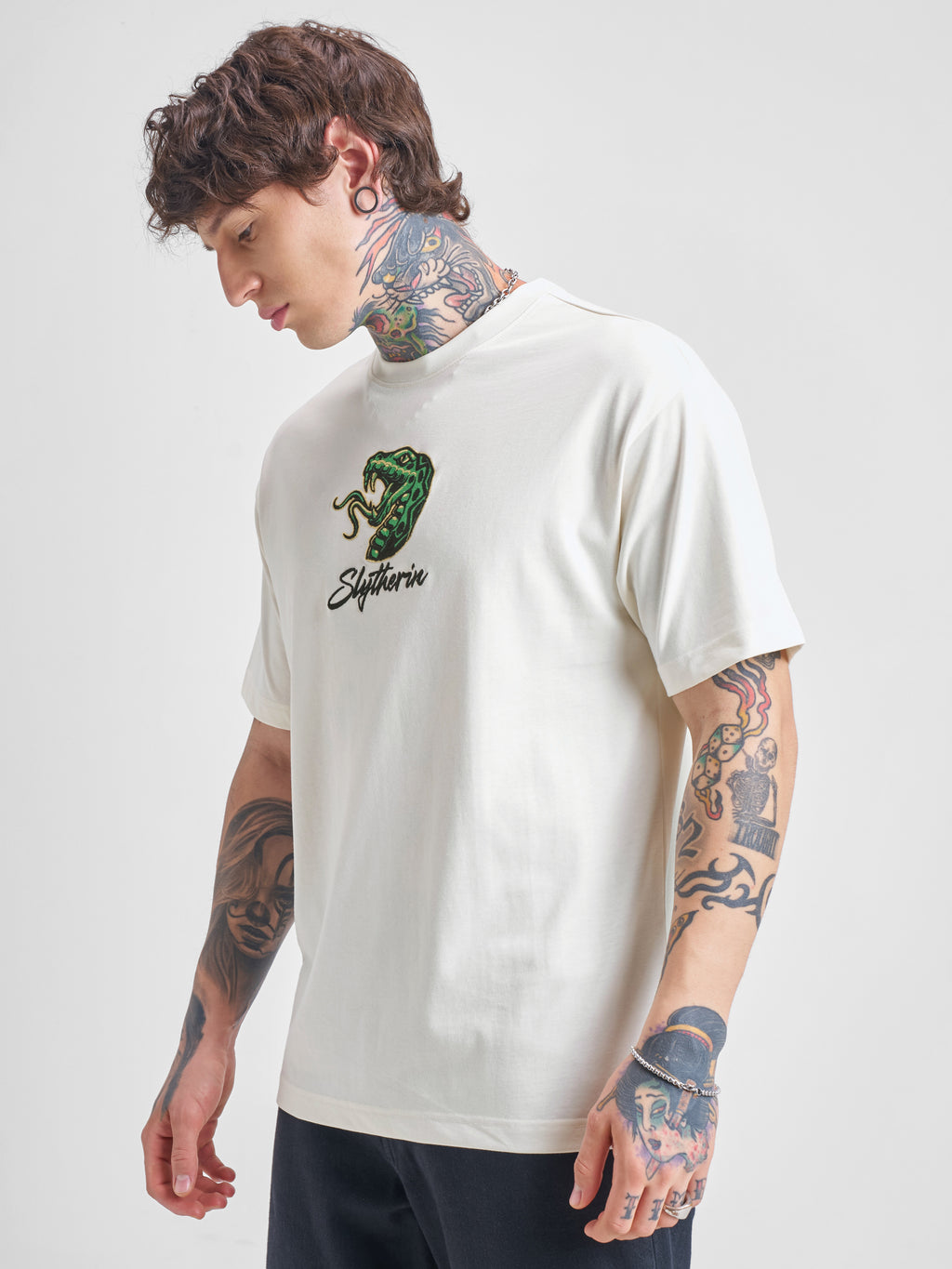 WB By Highlander Men Off White Harry Potter Printed Round Neck T-Shirt - Off White - Image 4