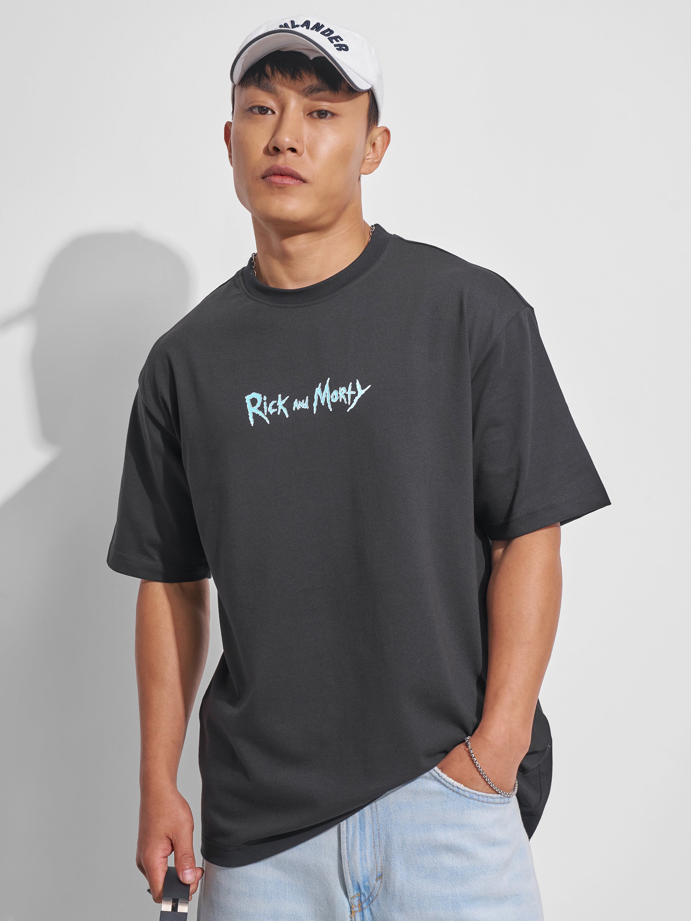 WB By Highlander Men Black Rick And Morty Printed Round Neck T-Shirt - Black - Image 3