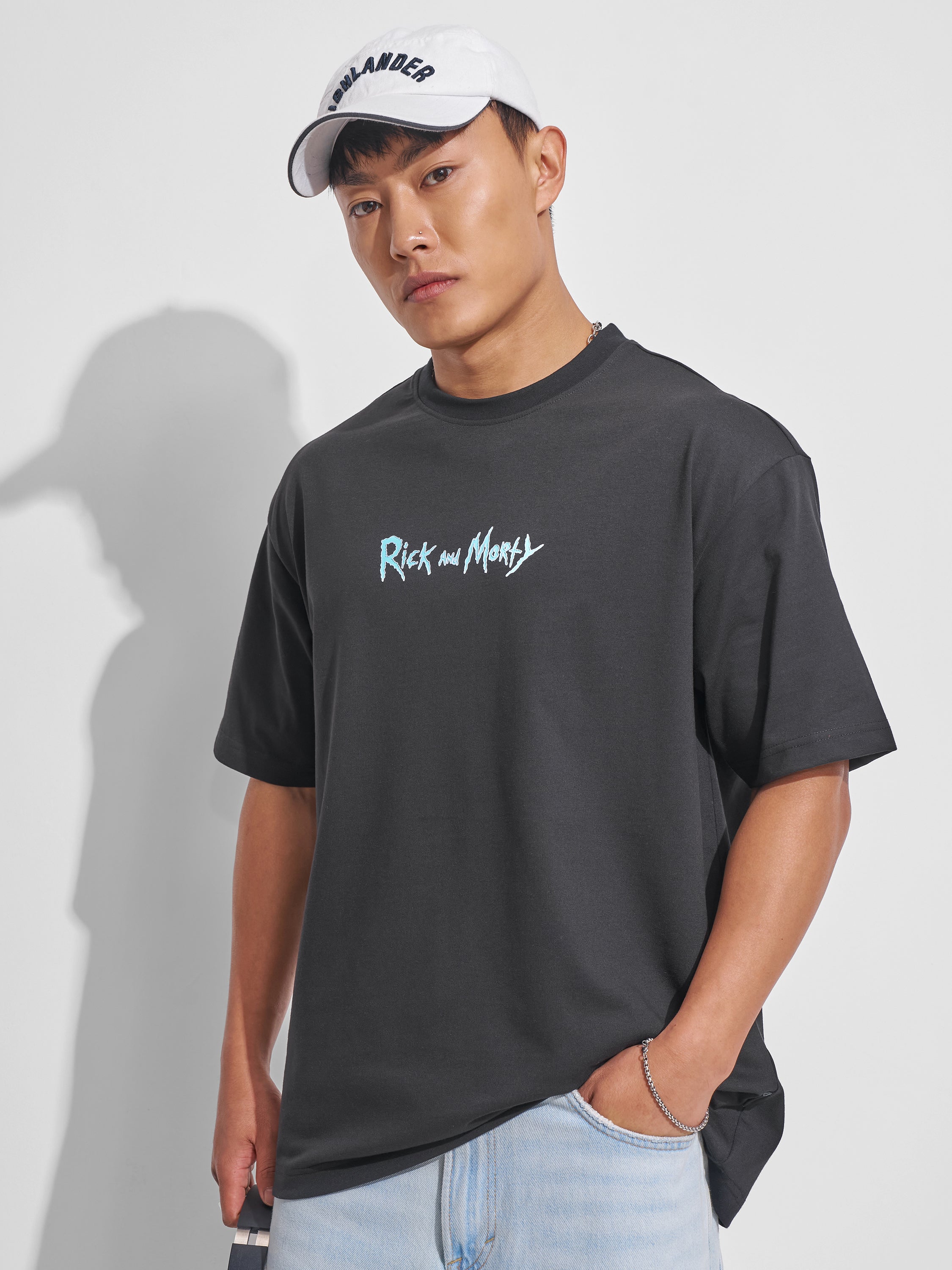 WB By Highlander Men Black Rick And Morty Printed Round Neck T-Shirt - Black - Image 4
