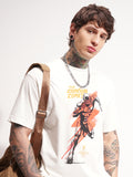 DC By Highlander Men White Flash Printed Round Neck T-Shirt - White - Image 1