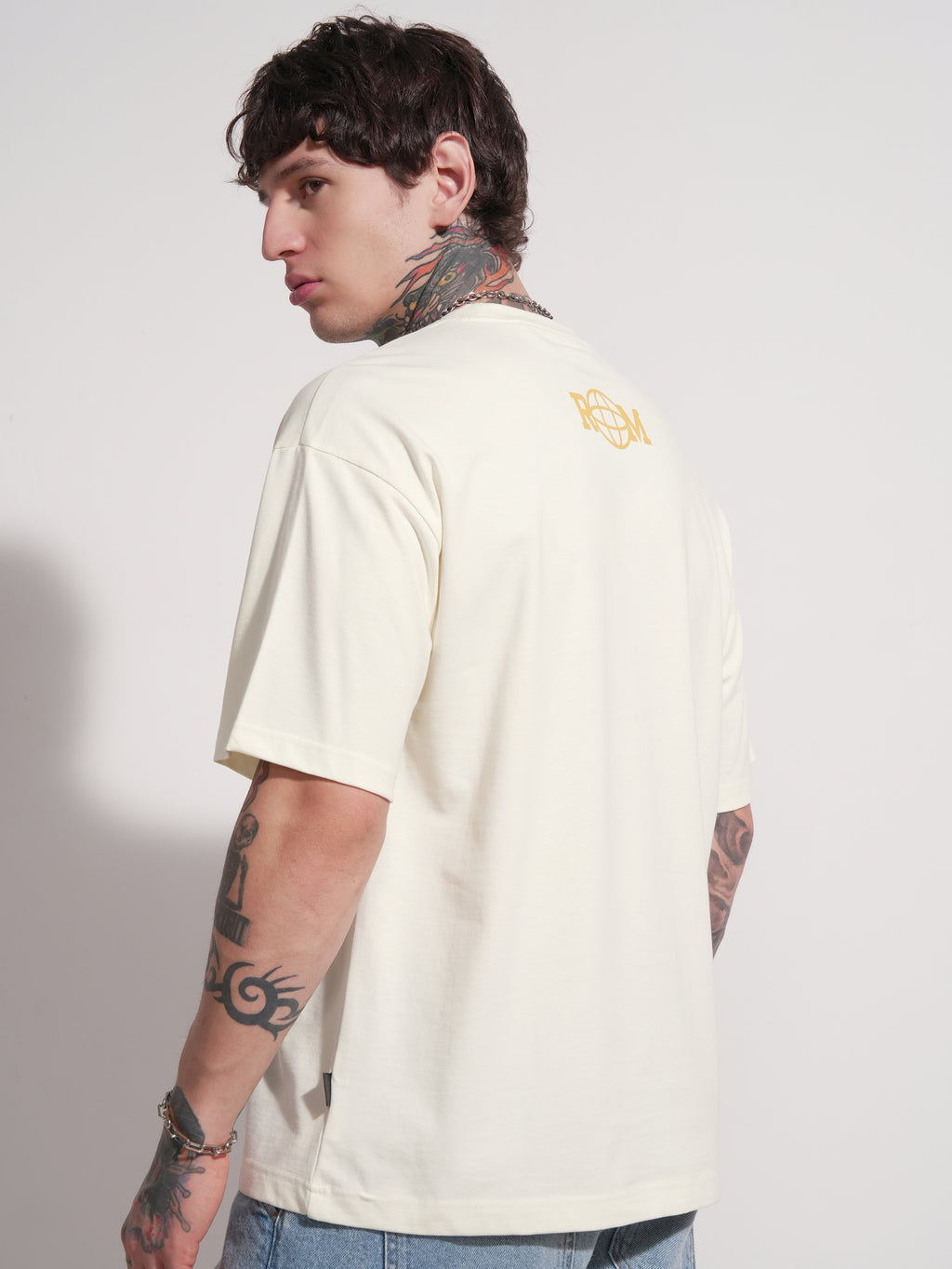 WB By Highlander Men Off White Rick and Morty Printed Round Neck Oversized Fit T-Shirt - Off White - Image 3