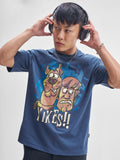 WB By Highlander Men Navy Blue Scooby Doo Printed Round Neck T-Shirt - Navy Blue - Image 1