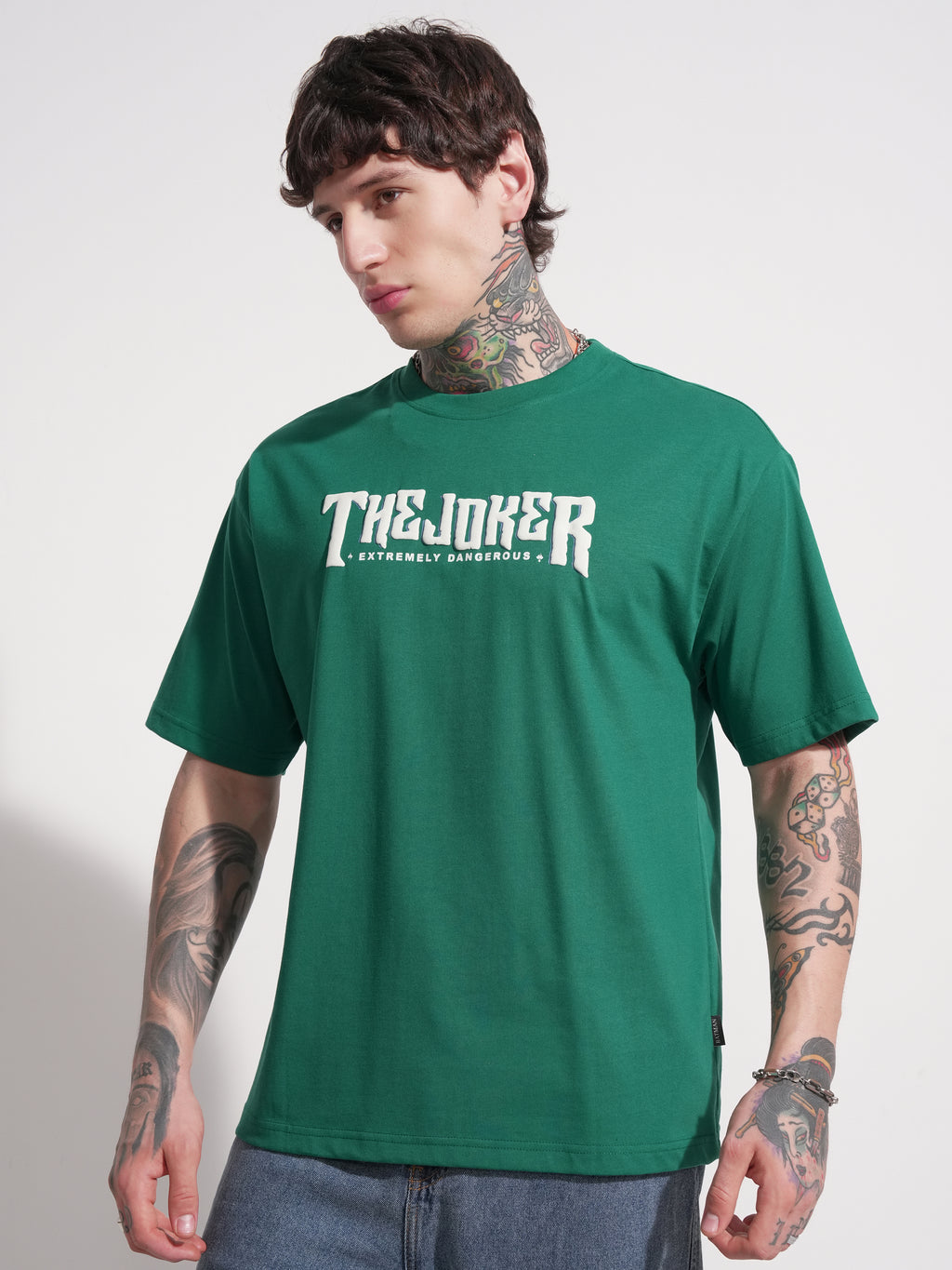 DC By Highlander Men Green Batman Printed Round Neck T-Shirt - Green - Image 3