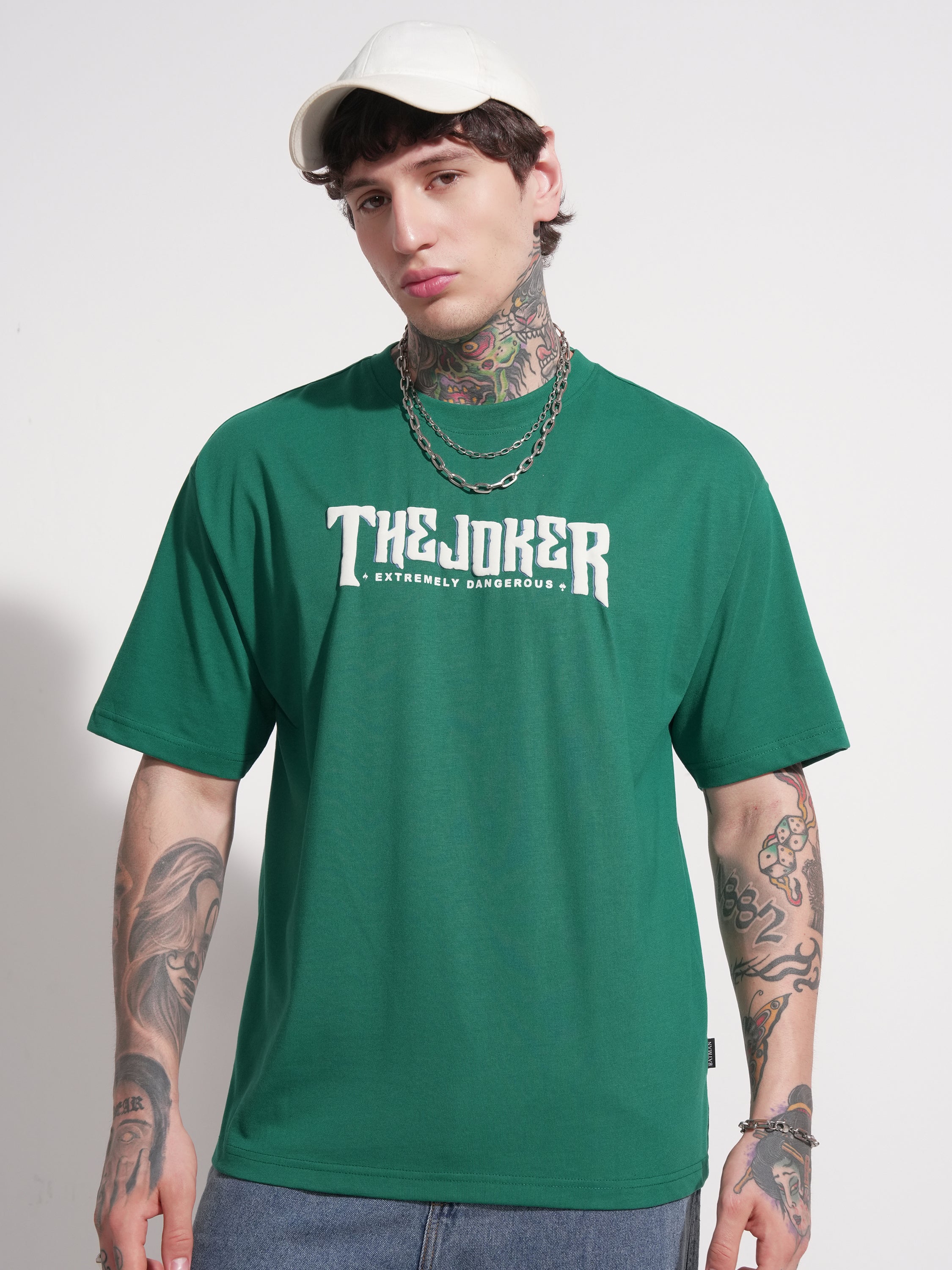 DC By Highlander Men Green Batman Printed Round Neck T-Shirt - Green - Image 4
