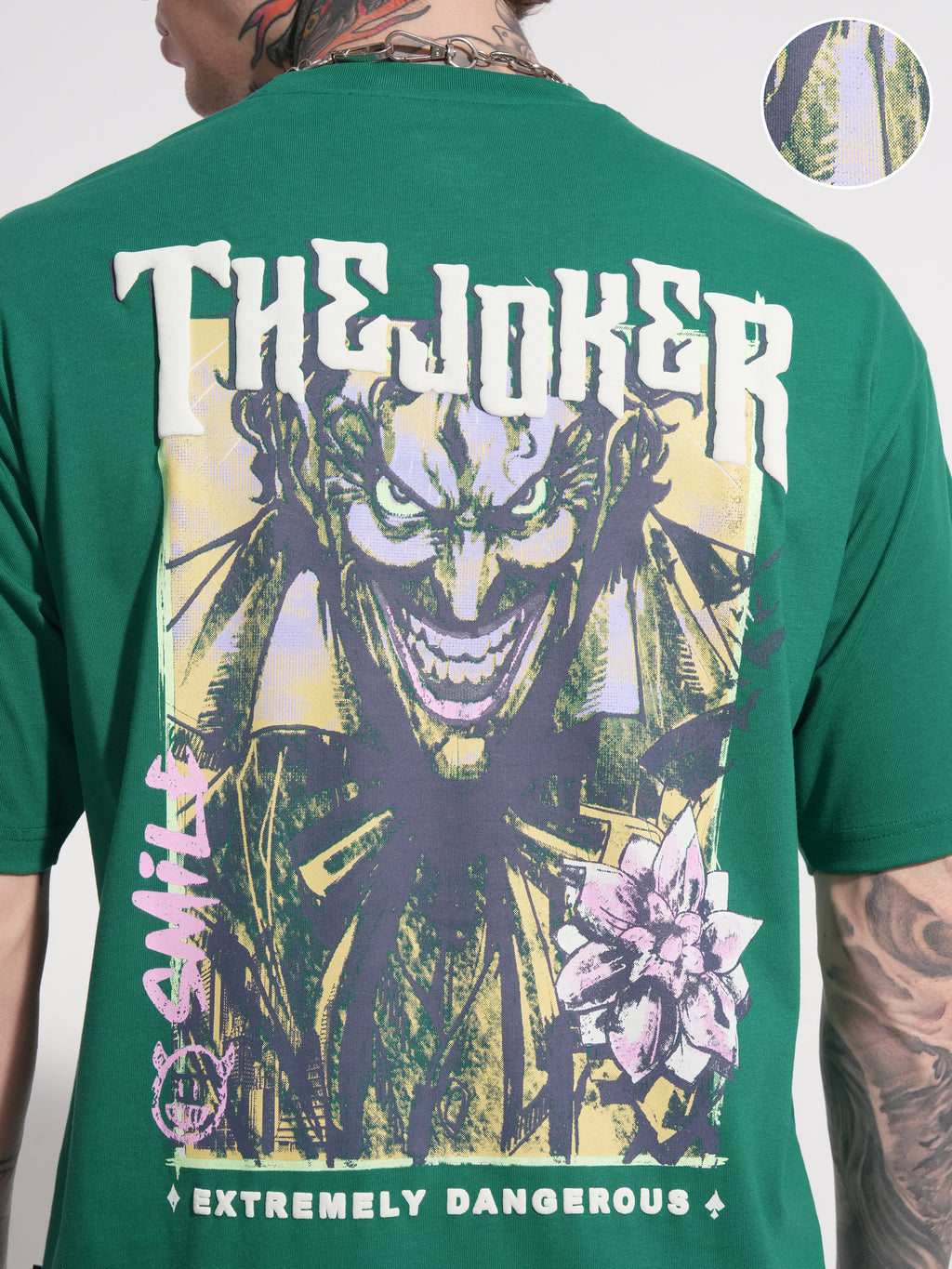 DC By Highlander Men Green Batman Printed Round Neck T-Shirt - Green - Image 5