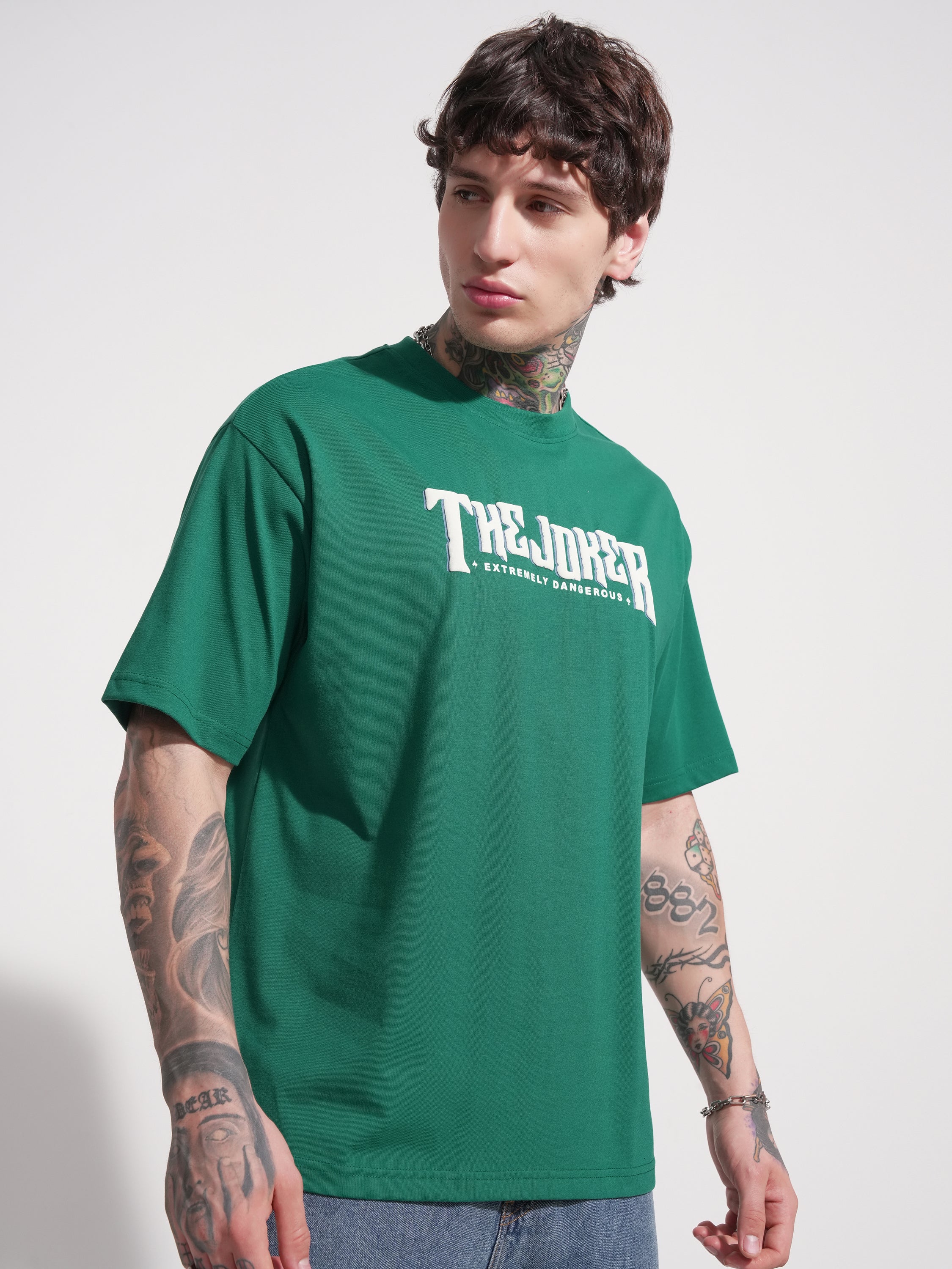 DC By Highlander Men Green Batman Printed Round Neck T-Shirt - Green - Image 6