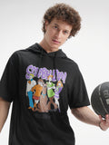 WB By Highlander Men Off White Scooby Doo Printed Hood Oversized Fit T-Shirt - Off White - Image 1