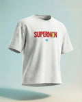 DC By Highlander Men Off White Superman Printed Round Neck Oversized Fit T-Shirt - Off White - Image 1