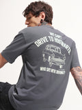 WB By Highlander Men Grey Harry Potter Printed Round Neck T-Shirt - Grey - Image 1
