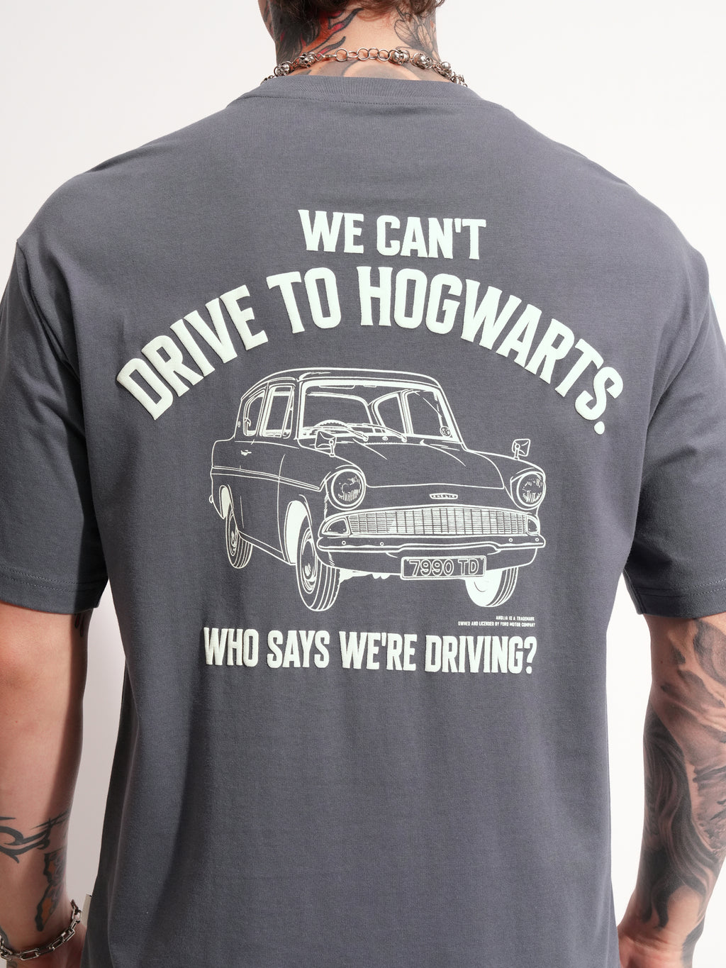 WB By Highlander Men Grey Harry Potter Printed Round Neck T-Shirt - Grey - Image 7