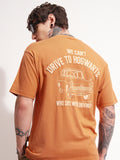 WB By Highlander Men Rust Harry Potter Printed Round Neck T-Shirt - Rust - Image 1