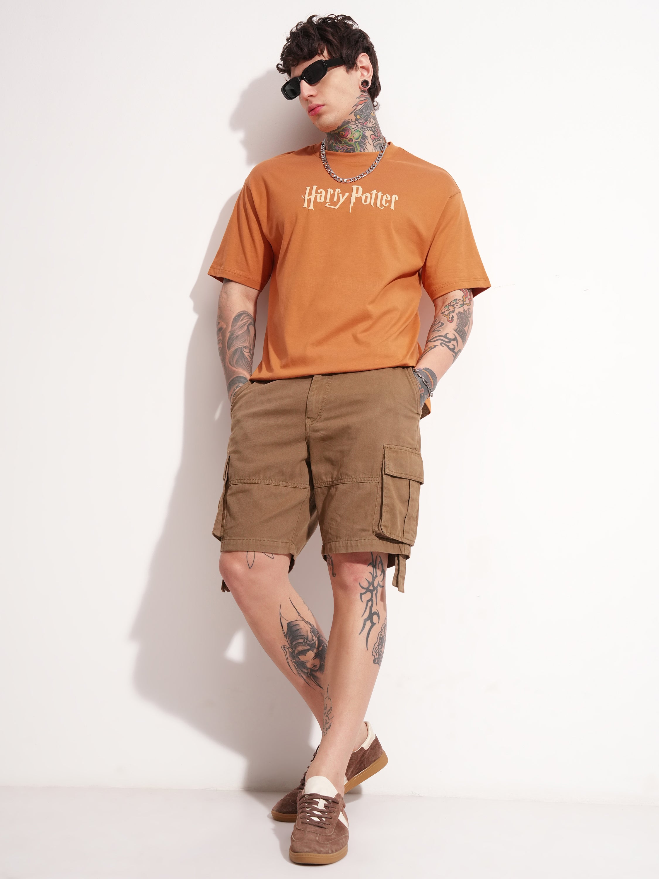 WB By Highlander Men Rust Harry Potter Printed Round Neck T-Shirt - Rust - Image 2