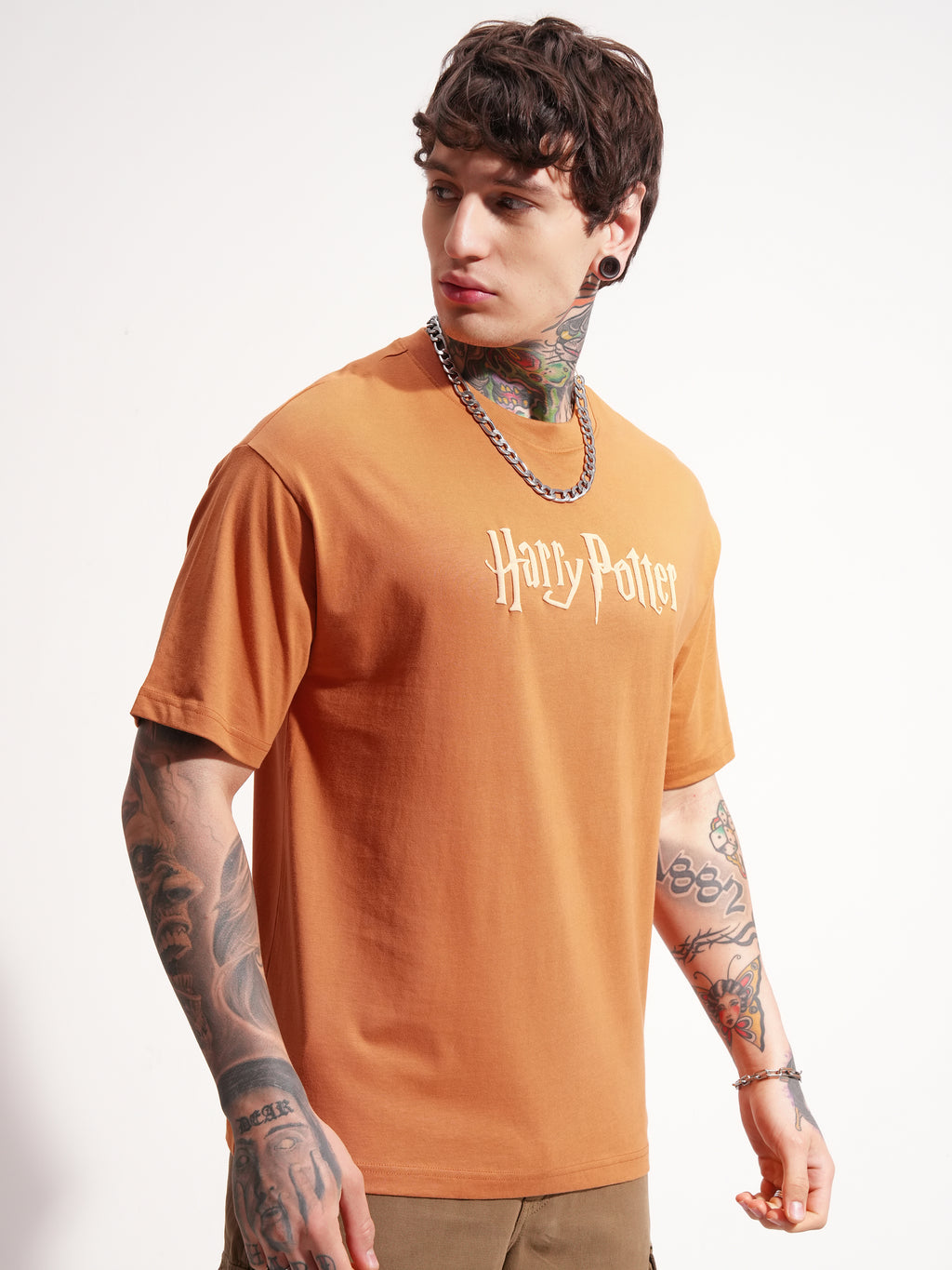 WB By Highlander Men Rust Harry Potter Printed Round Neck T-Shirt - Rust - Image 6