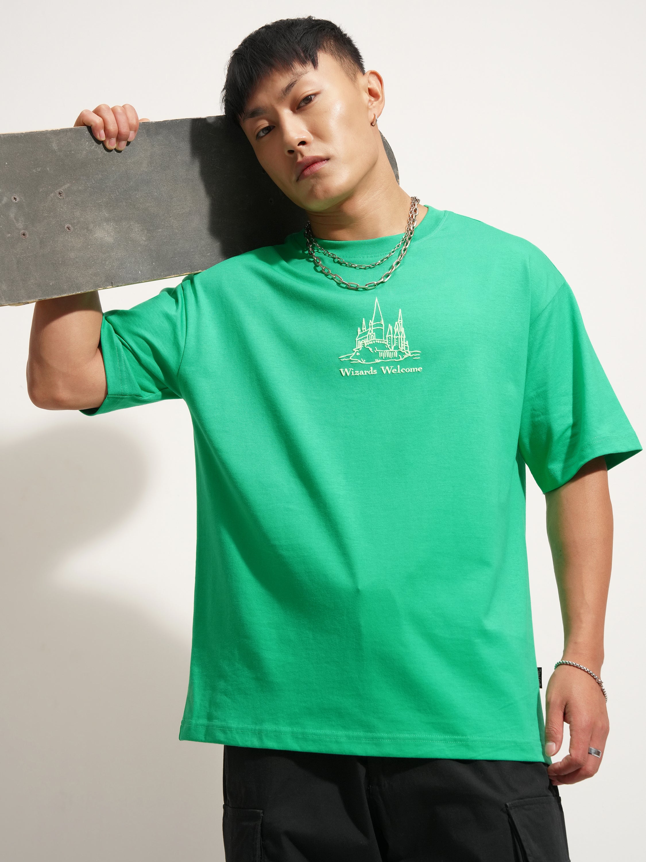 WB By Highlander Men Green Harry Potter Printed Round Neck T-Shirt - Green - Image 3