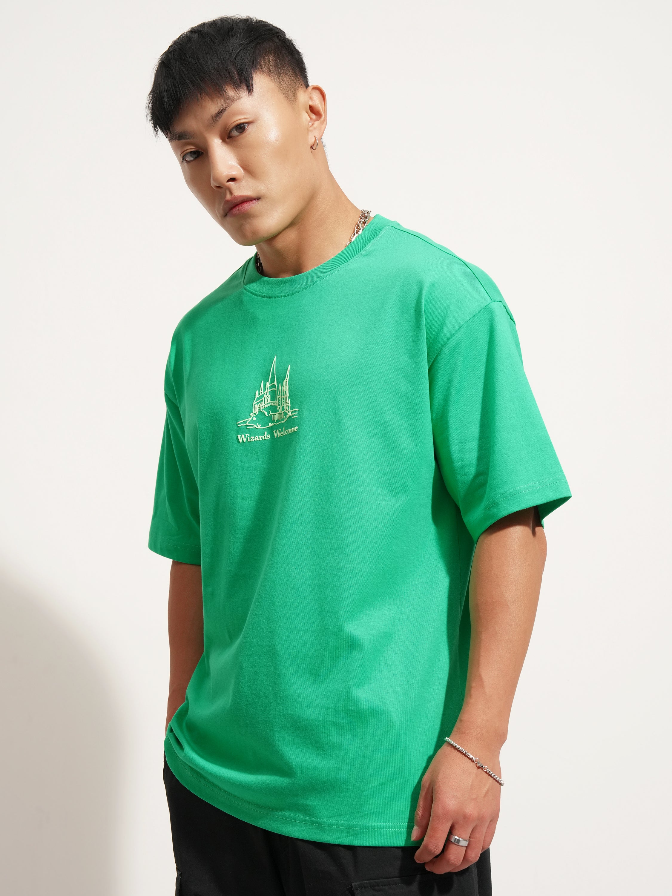 WB By Highlander Men Green Harry Potter Printed Round Neck T-Shirt - Green - Image 4