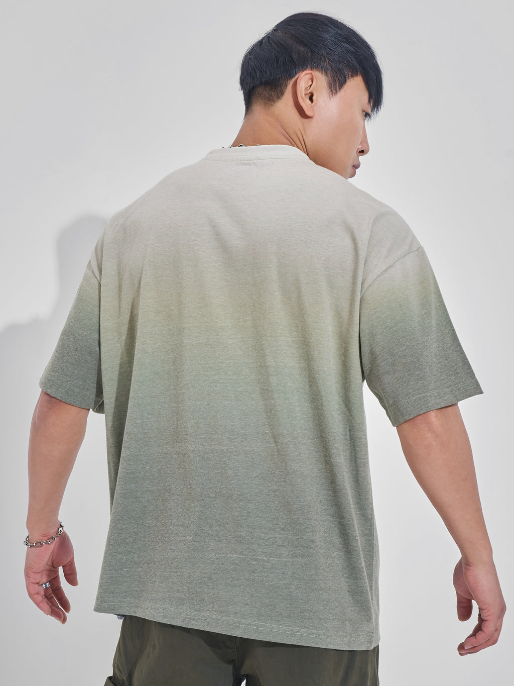 DC By Highlander Men Olive Superman Printed Round Neck Oversized Fit T-Shirt - Olive - Image 3