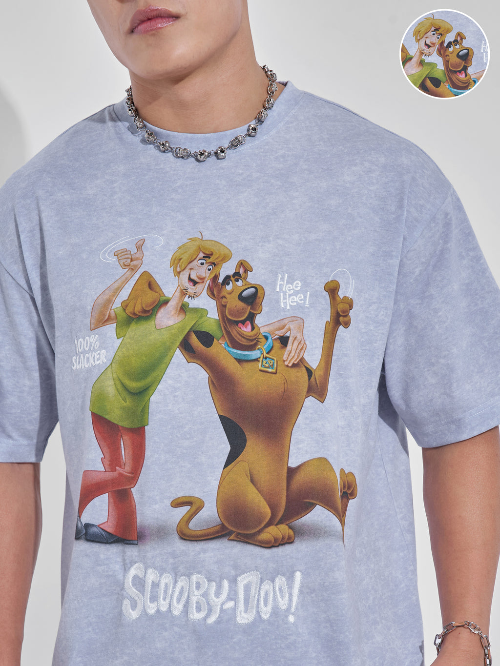 WB By Highlander Men Lavender Scooby Doo Printed Round Neck T-Shirt - Lavender - Image 5