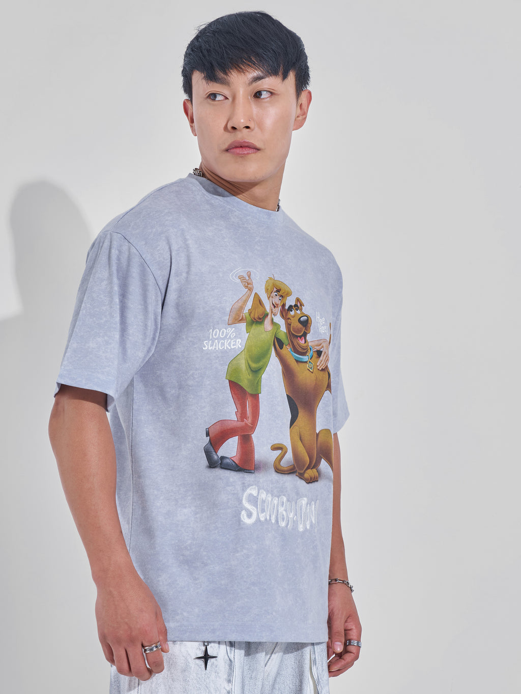 WB By Highlander Men Lavender Scooby Doo Printed Round Neck T-Shirt - Lavender - Image 6