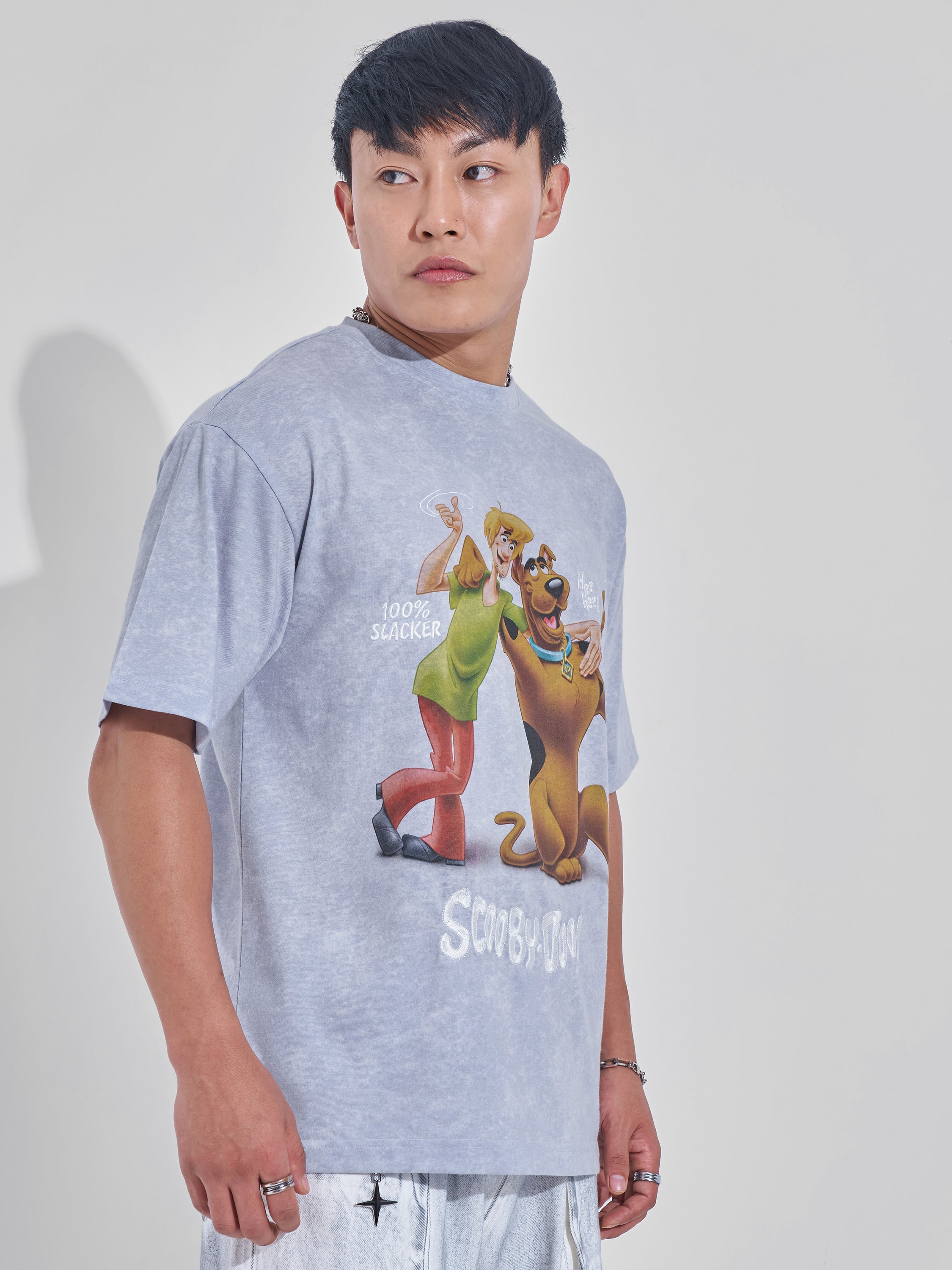 WB By Highlander Men Lavender Scooby Doo Printed Round Neck T-Shirt - Lavender - Image 6