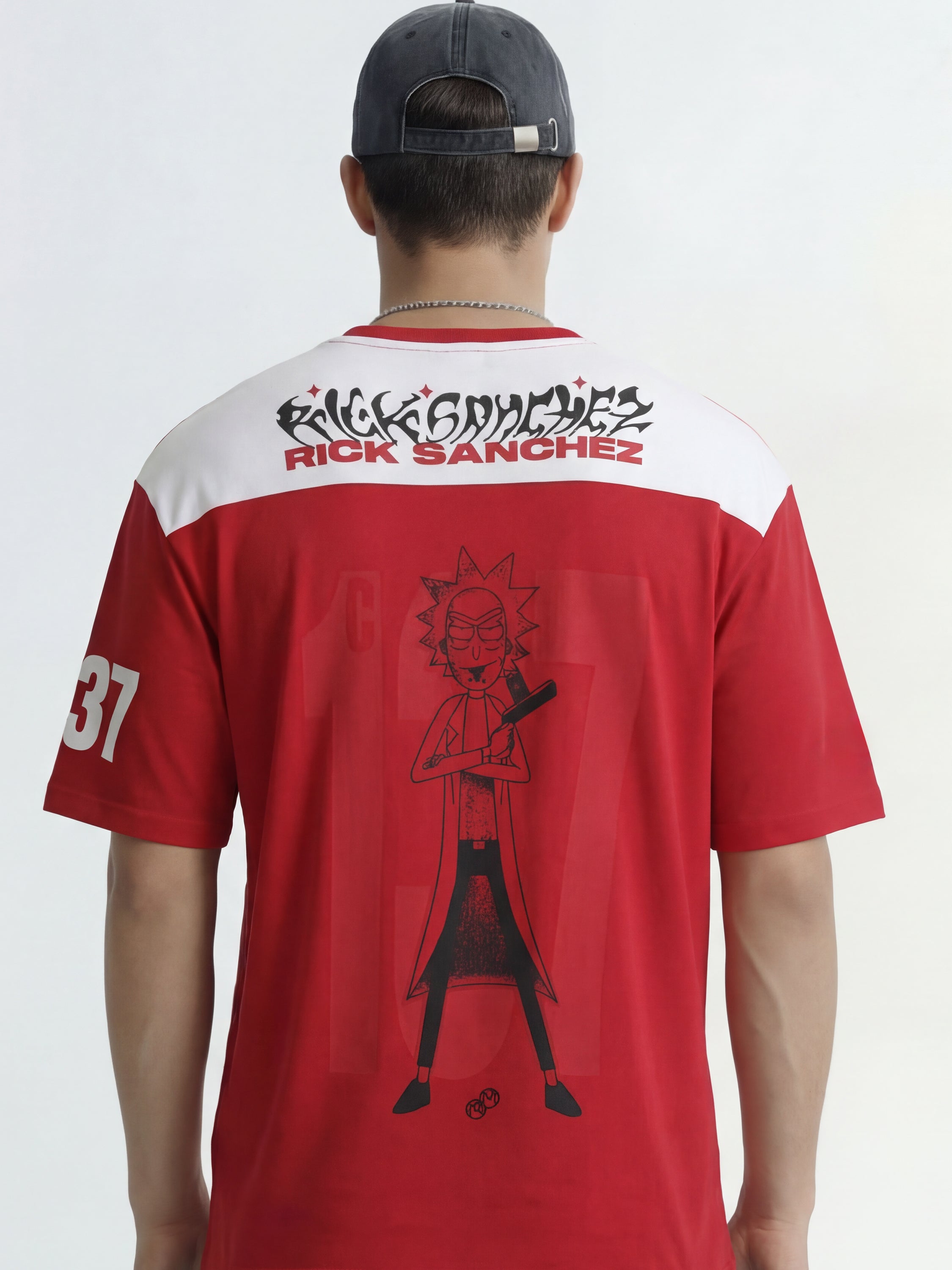 WB By Highlander Men Red Rick And Morty Printed Round Neck T-Shirt - Red - Image 4