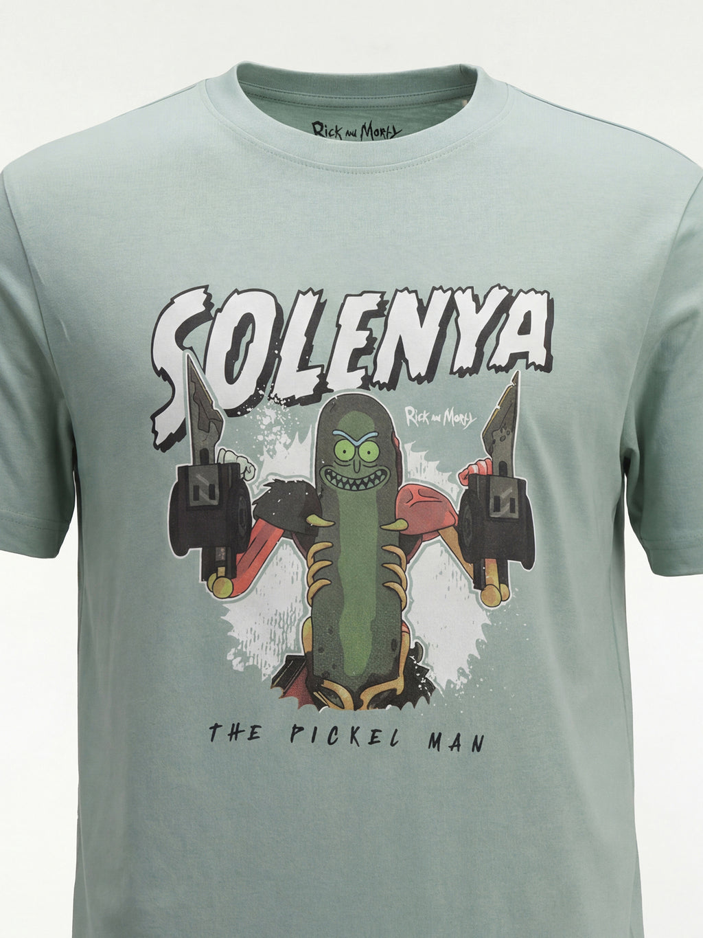WB By Highlander Men Green Rick And Morty Printed Round Neck T-Shirt - Green - Image 1