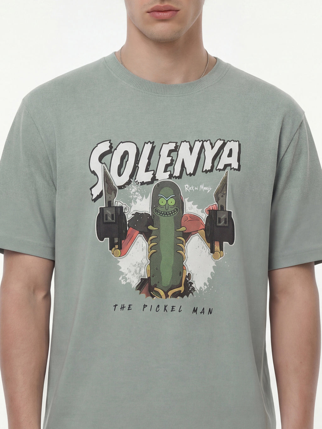 WB By Highlander Men Green Rick And Morty Printed Round Neck T-Shirt - Green - Image 8