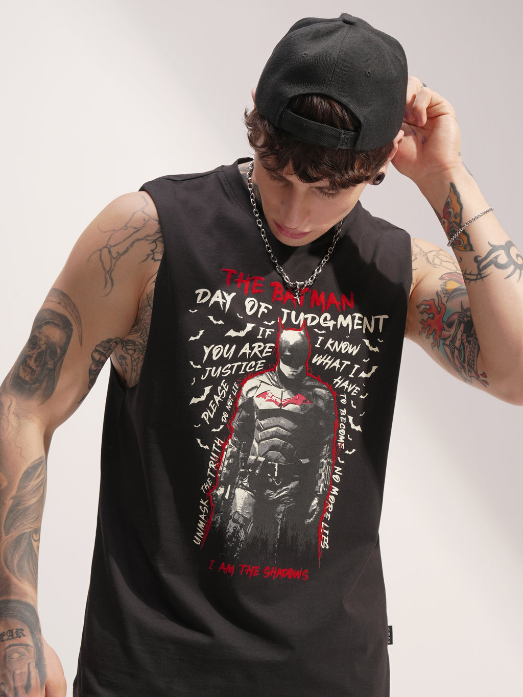 DC By Highlander Men Black Batman Printed Round Neck T-Shirt - Black - Image 1