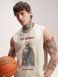 DC By Highlander Men Cream Batman Printed Round Neck T-Shirt - Cream - Image 1
