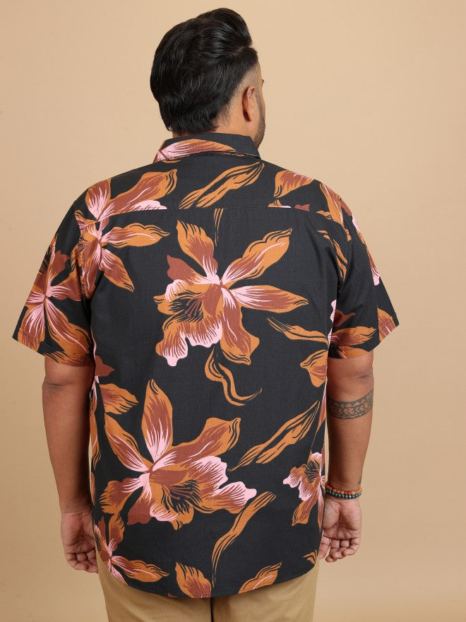 Xtra Ordinary By Highlander Men Black Regular Fit Plus Size Shirt - Black - Image 3