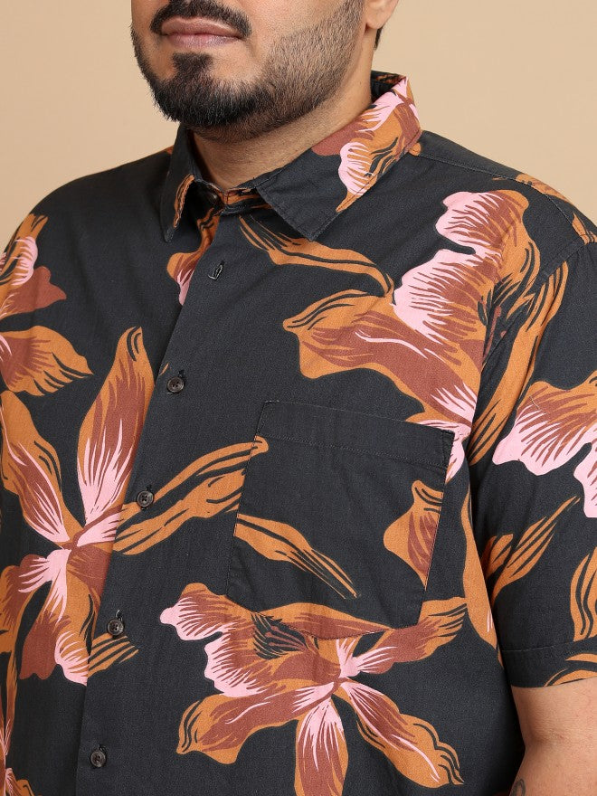 Xtra Ordinary By Highlander Men Black Regular Fit Plus Size Shirt - Black - Image 5